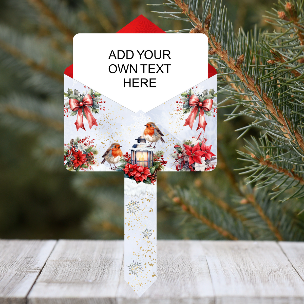 Christmas Letter To Heaven robin grave marker design