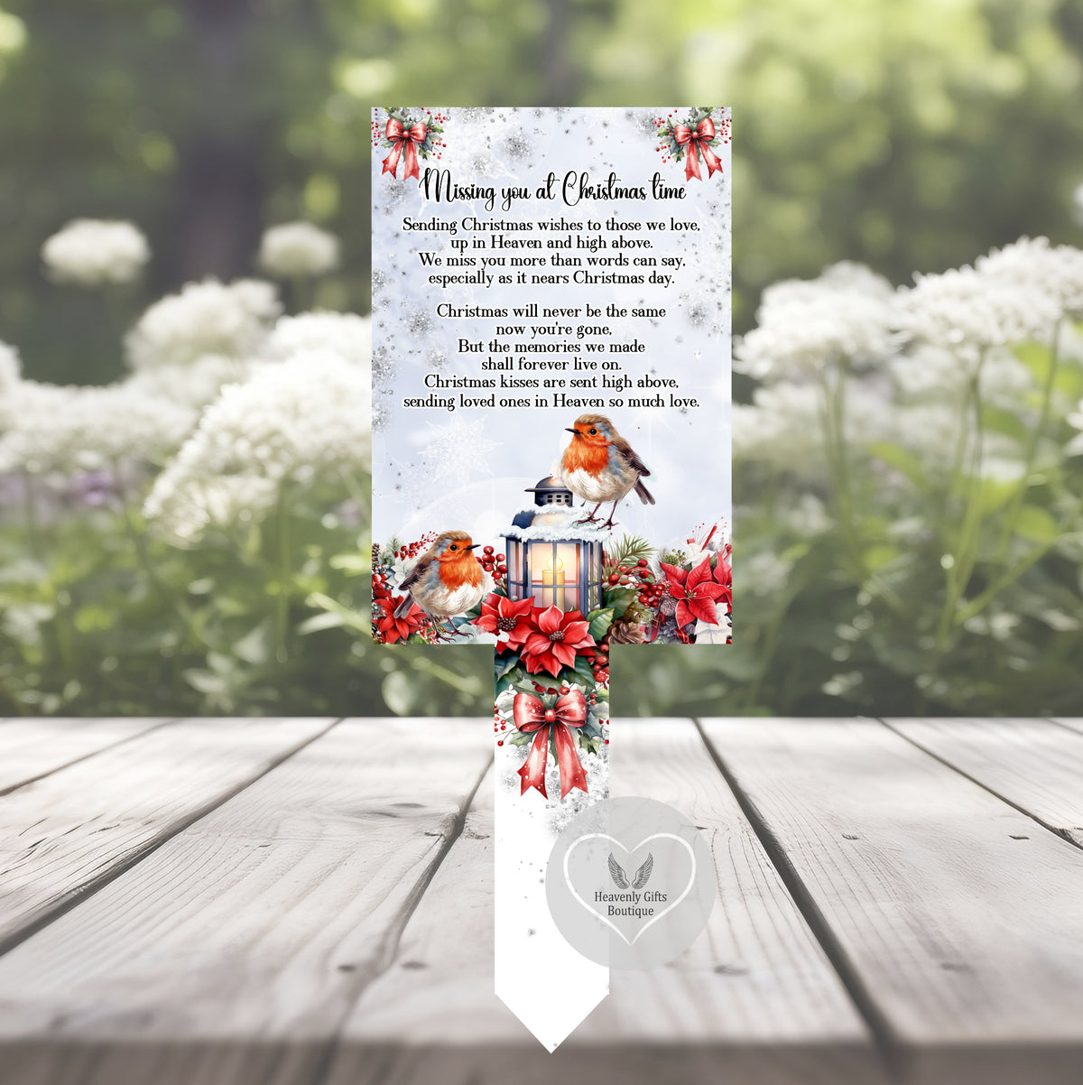Christmas memorial grave marker personalisation options