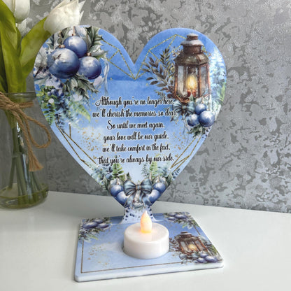 Christmas memorial tealight holder for remembering a loved one