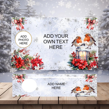 Christmas memorial tealight holder personalised with one photo