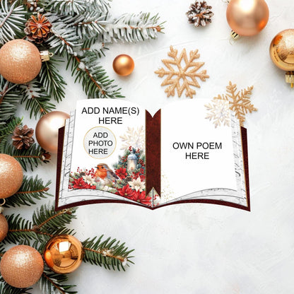 Christmas tree memorial open book hanging decoration