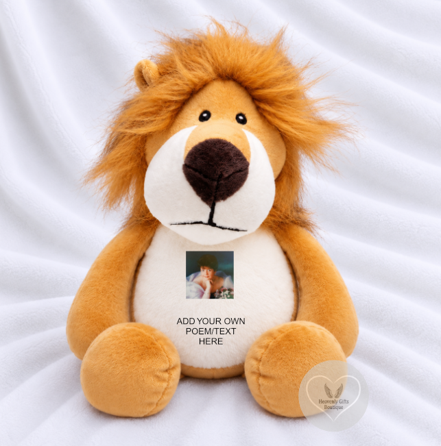 Cuddle From Heaven golden lion remembrance keepsake personalised for someone special