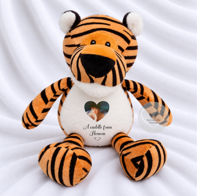 Cuddle From Heaven tiger remembrance keepsake personalised for someone special