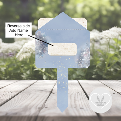 Custom Letter to Heaven graveside marker for remembering a loved one
