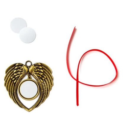 Angel Wings Memorial Keepsake Photo Charm