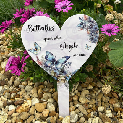 Butterflies Appear When Angels Are Near Grave Marker