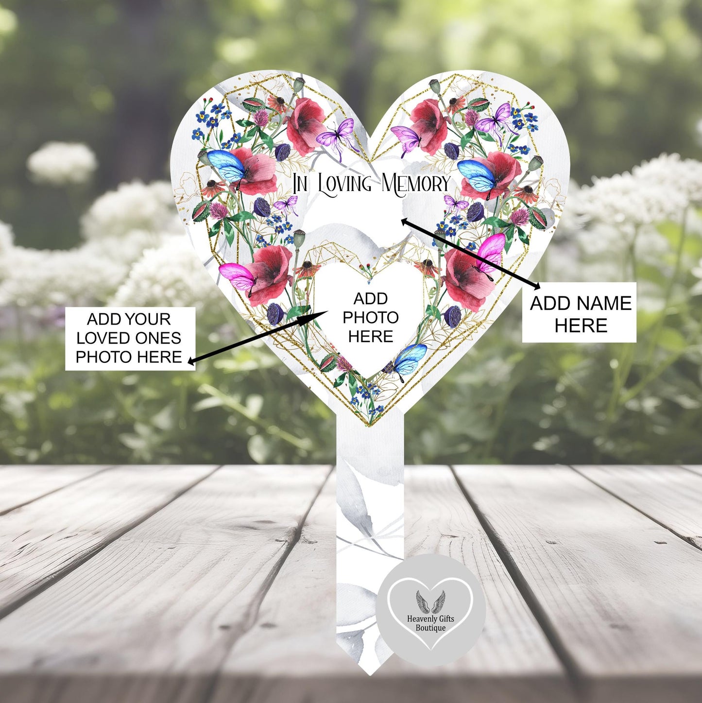 In Loving Memory Butterflies and Poppy's Grave Decoration |