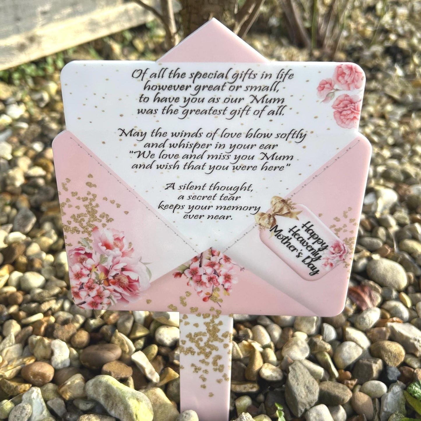 Mother's Day Memorial Letter to Heaven Grave Marker