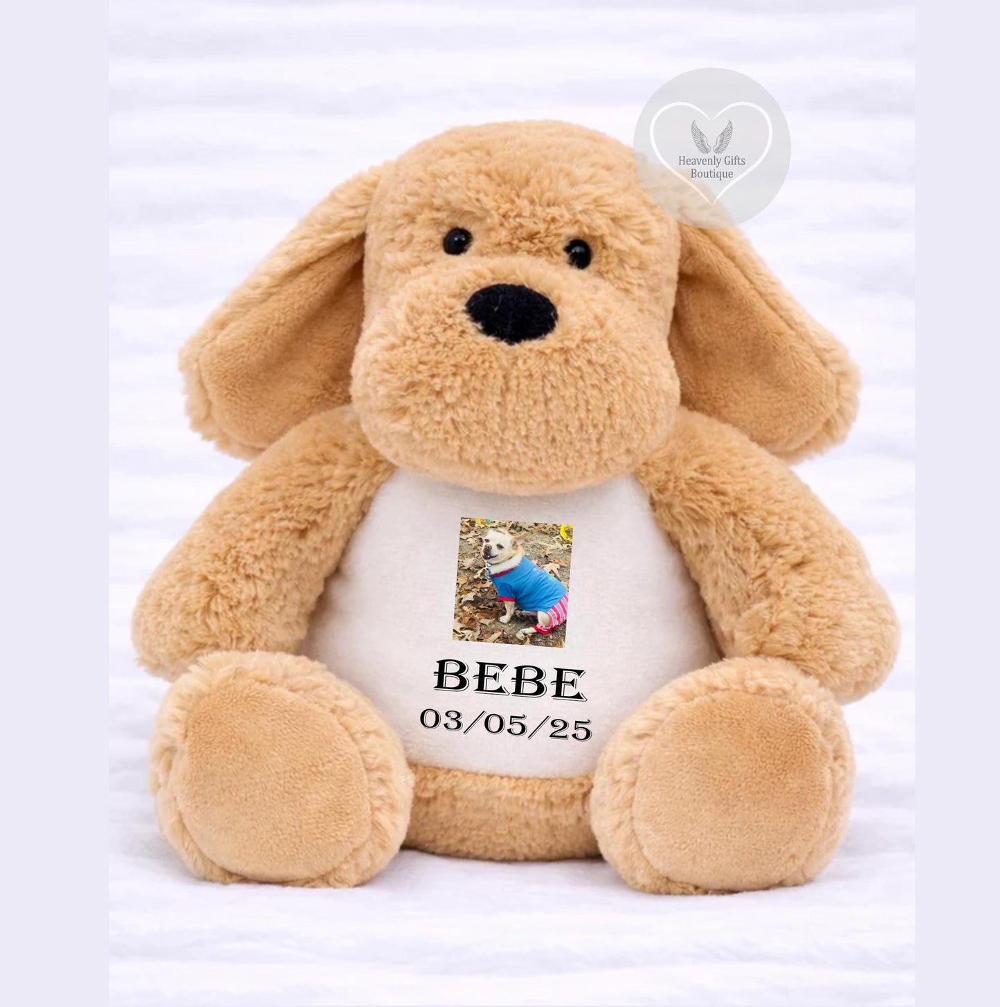 Dog memorial photo teddy personalised pet remembrance keepsake