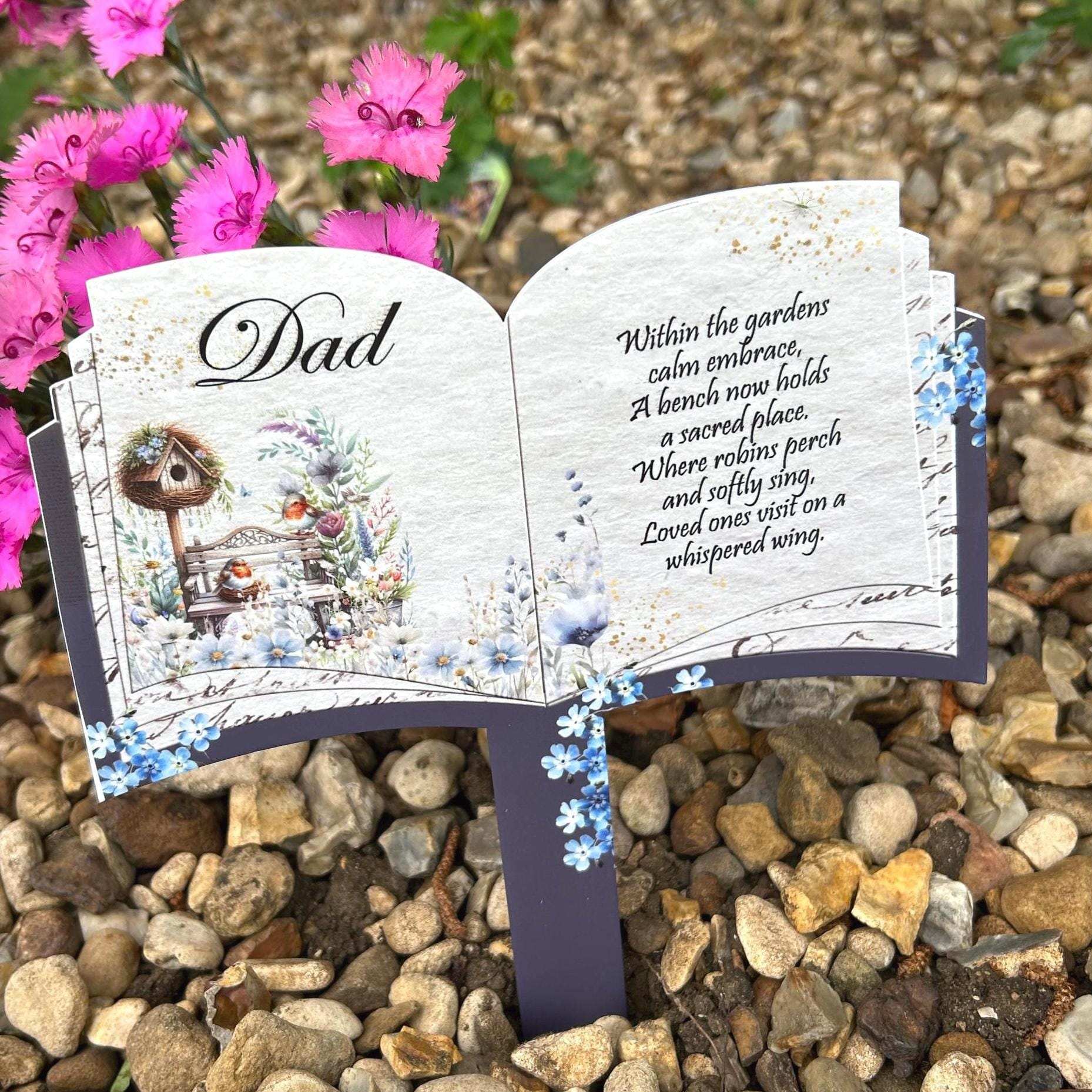 Memorial Robin Book Grave Marker