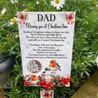 Christmas Card To Heaven Grave Marker