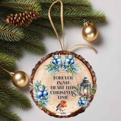 Forever In My Heart robin memorial bauble