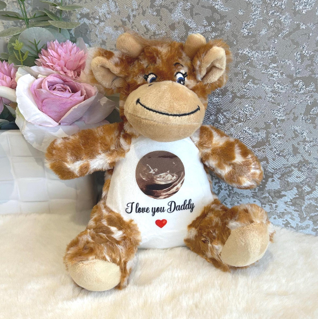 Giraffe bereavement photo keepsake memory bear