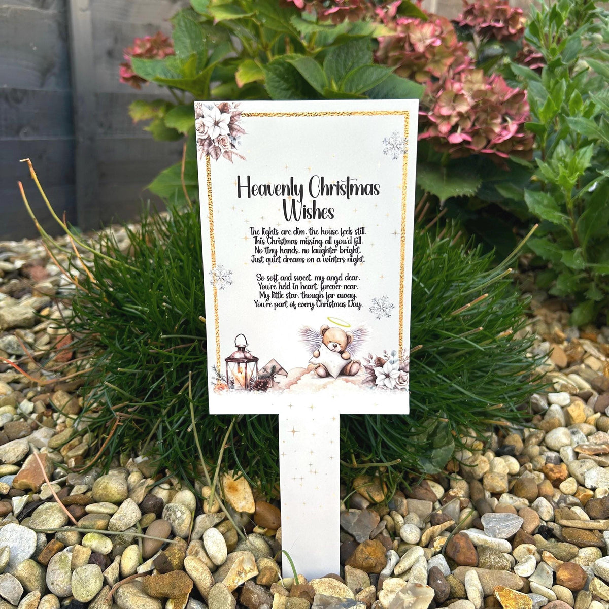 Personalised Heavenly Christmas Wishes baby memorial grave marker