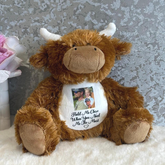 Highland Cow A Cuddle From Heaven personalised memory bear