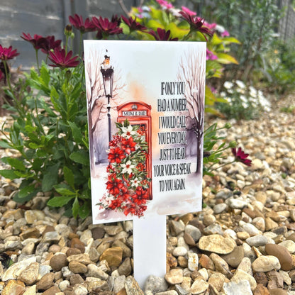 If Only Heaven Had A Phone Christmas memorial grave marker