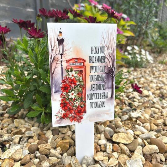 If Only Heaven Had A Phone Christmas memorial grave marker