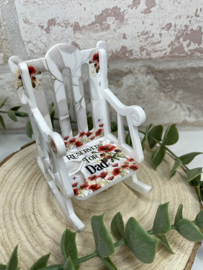 Reserved Seat Memorial Hanging/ Rocking Chair