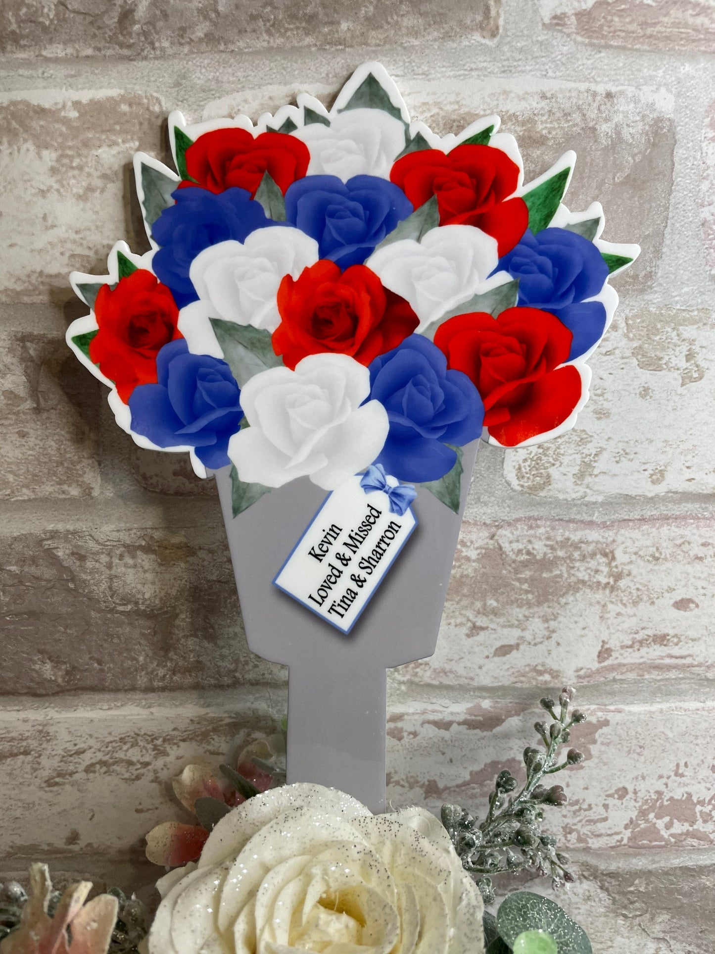 Flower Bouquet Grave Marker