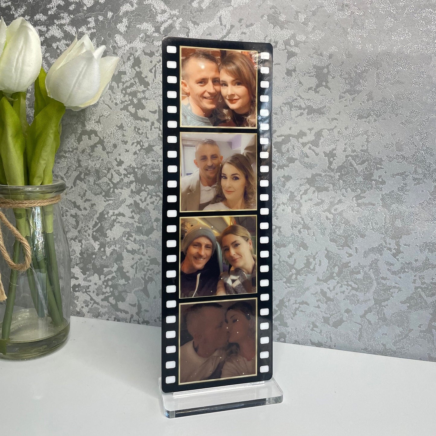 Personalised Photo Polaroid Keepsake| Photo Print Plaque With Stand| Polaroid Photo Plaques| Personalised Memory Film| Camera Roll Gifts|