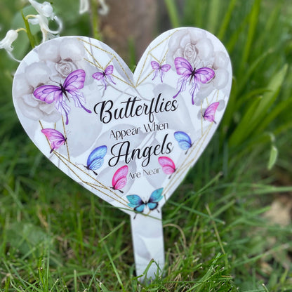 Butterflies Appear When Angels Are Near Grave Marker