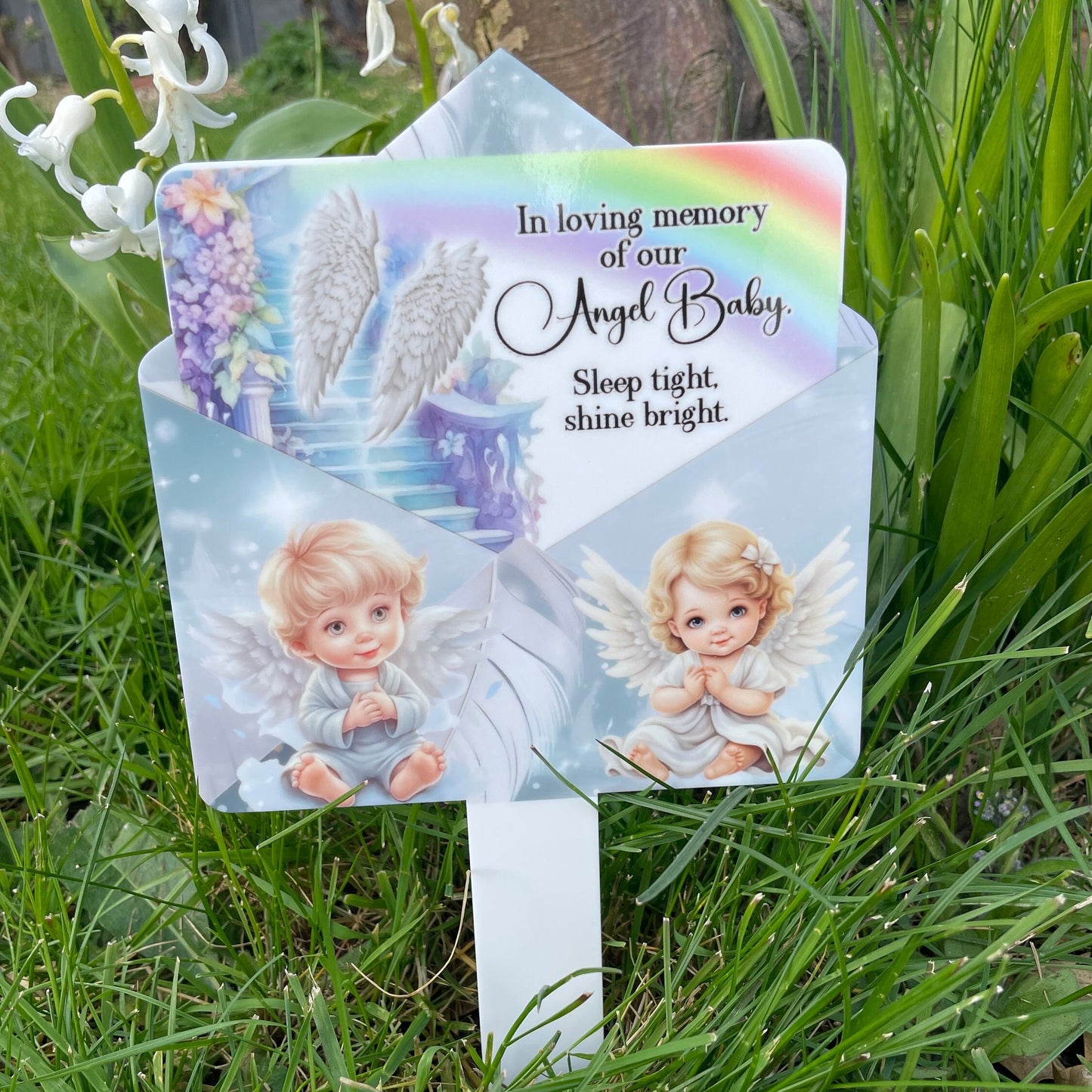 Letter Envelope- Rainbow Angel Baby Grave Marker