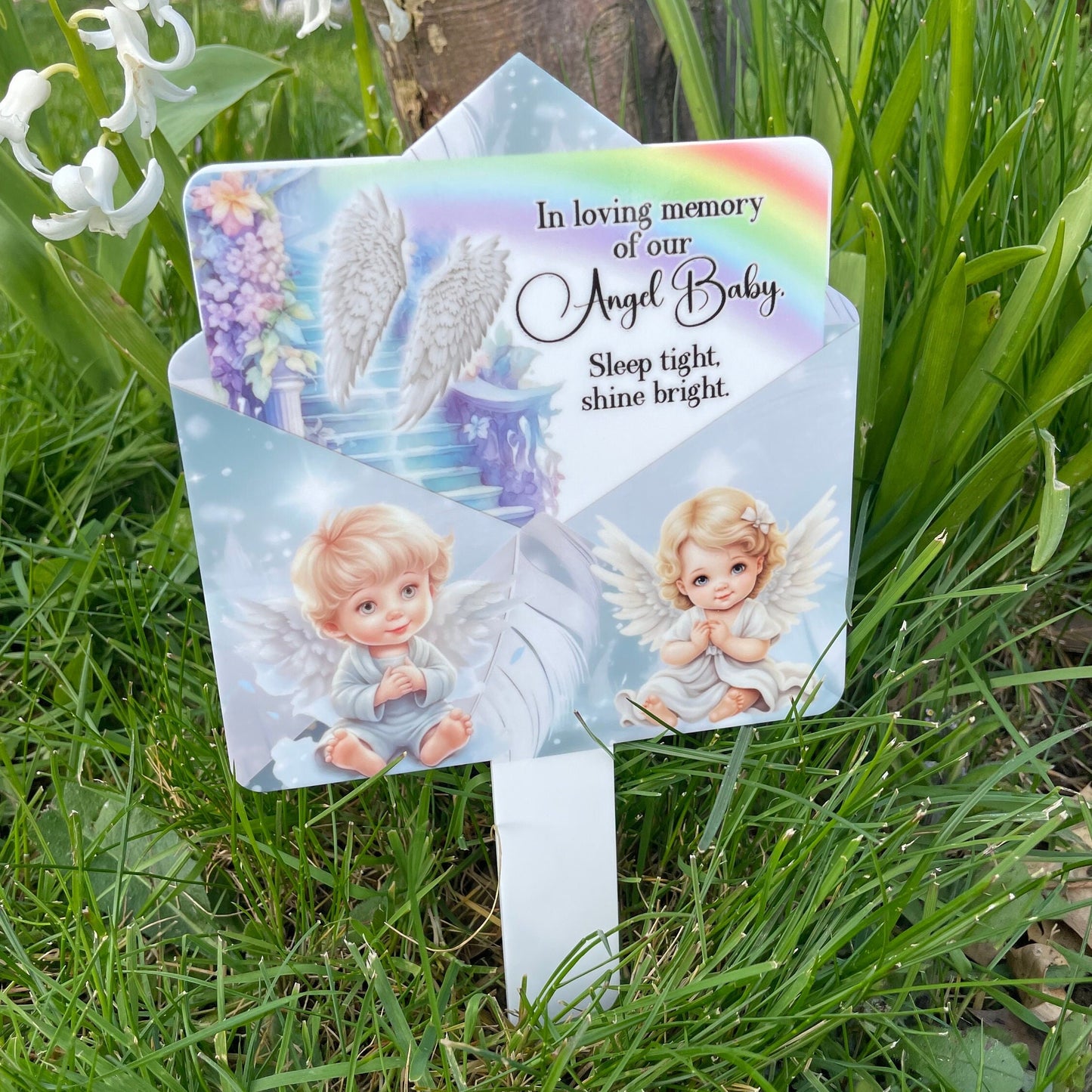 Letter Envelope- Rainbow Angel Baby Grave Marker