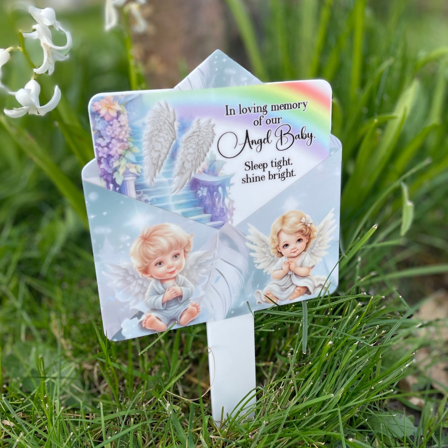 Letter Envelope- Rainbow Angel Baby Grave Marker