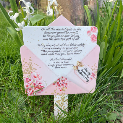 Mothers Day Letter to Heaven Grave Marker