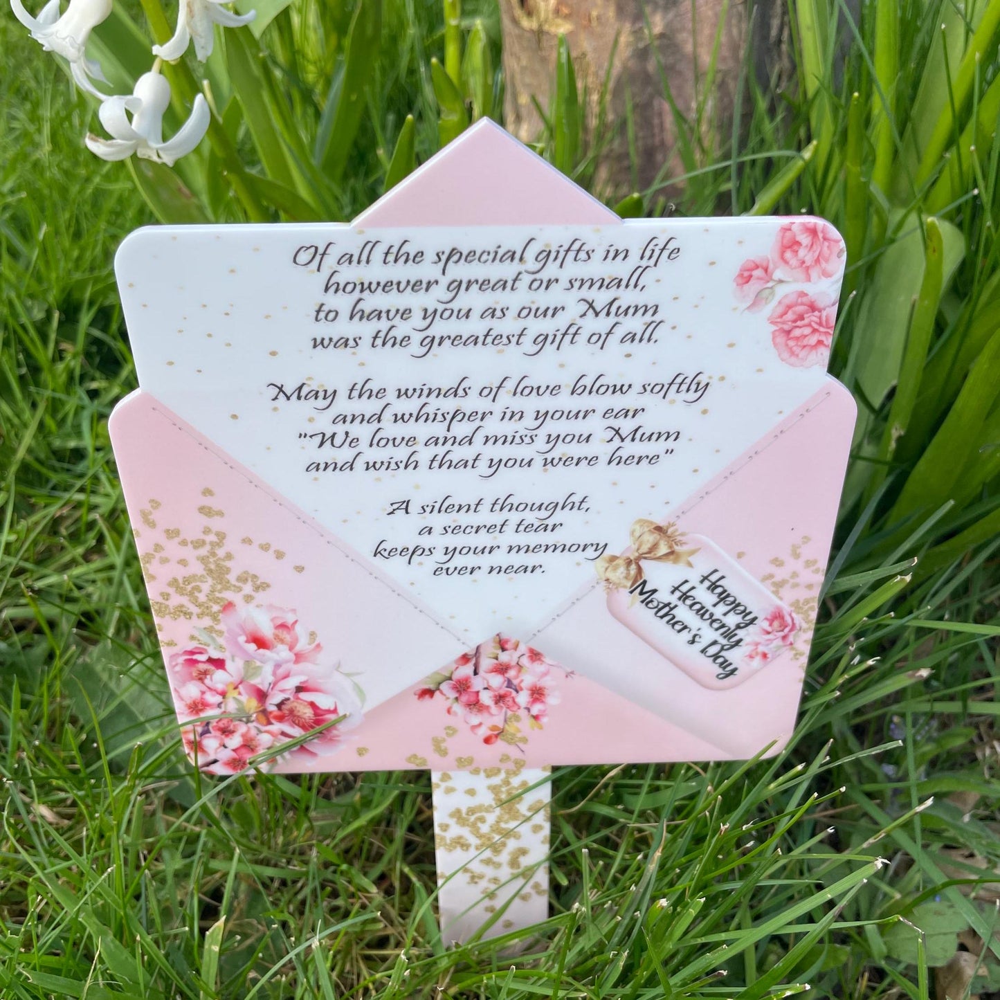 Mothers Day Letter to Heaven Grave Marker