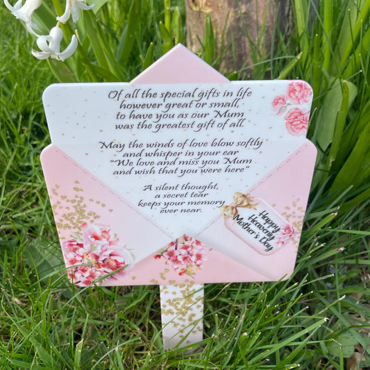 Mothers Day Letter to Heaven Grave Marker