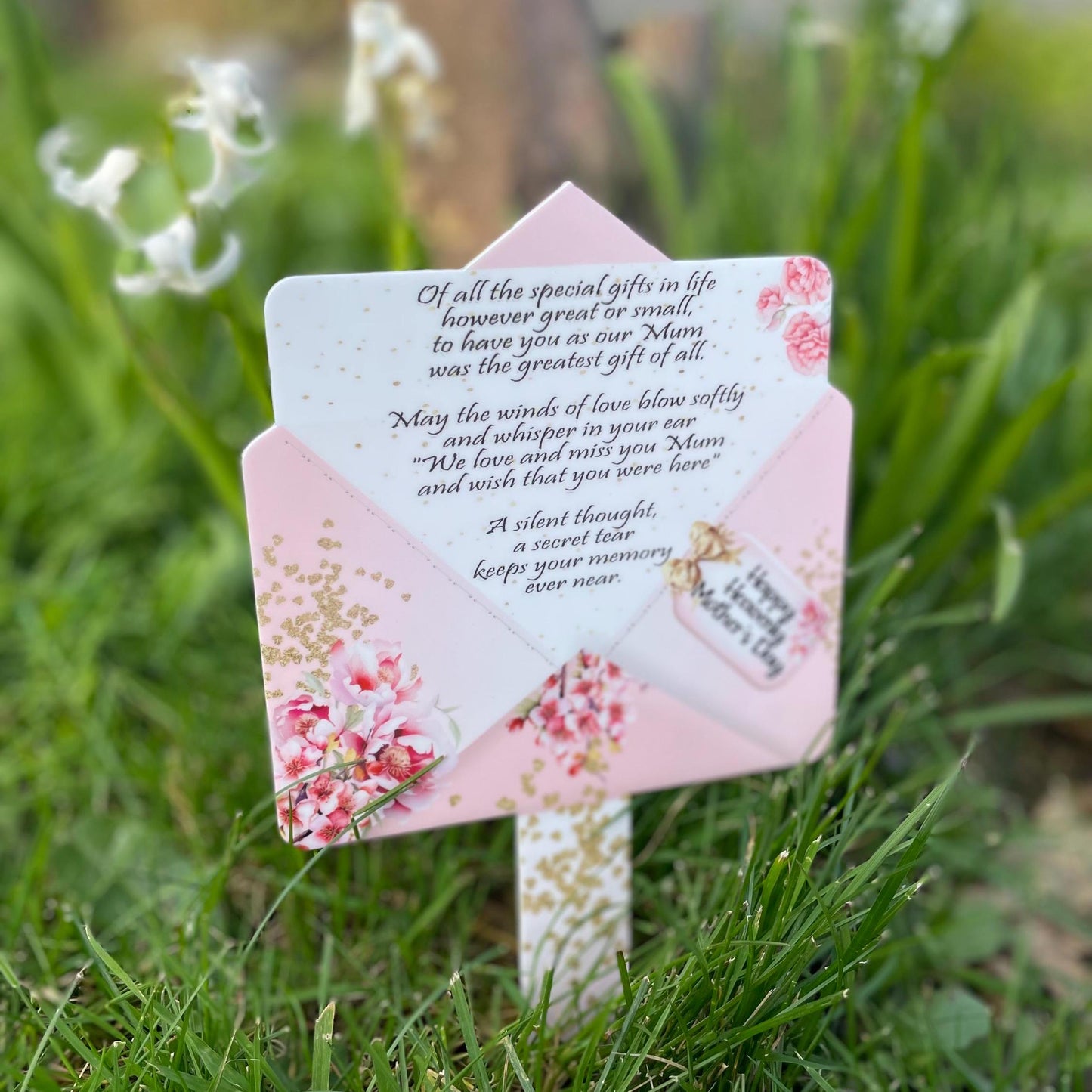 Mothers Day Letter to Heaven Grave Marker