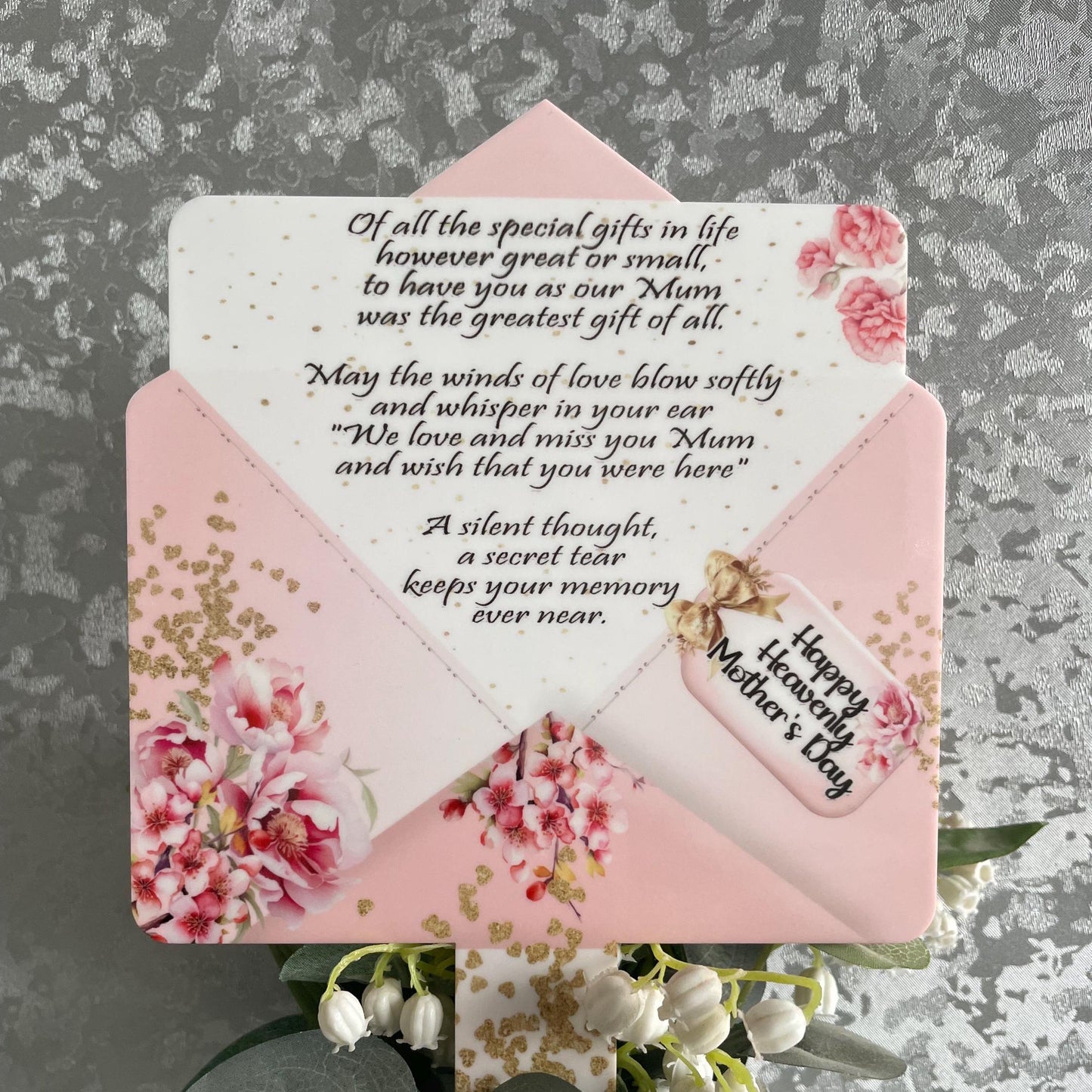 Mothers Day Letter to Heaven Grave Marker