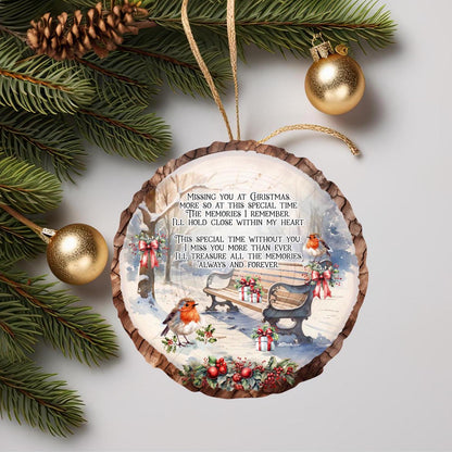 Missing You At Christmas Time Memorial Bauble
