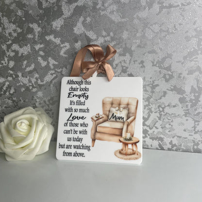 Empty Chair Memorial Hanging Decoration