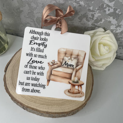 Empty Chair Memorial Hanging Decoration