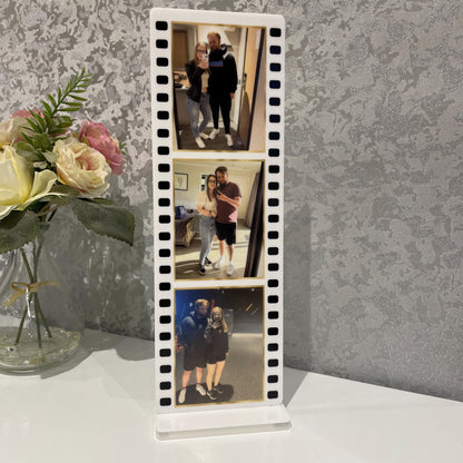 Personalised Photo Polaroid Keepsake| Photo Print Plaque With Stand| Polaroid Photo Plaques| Personalised Memory Film| Camera Roll Gifts|