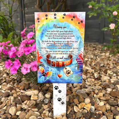 Missing You Pet Memorial Grave Marker