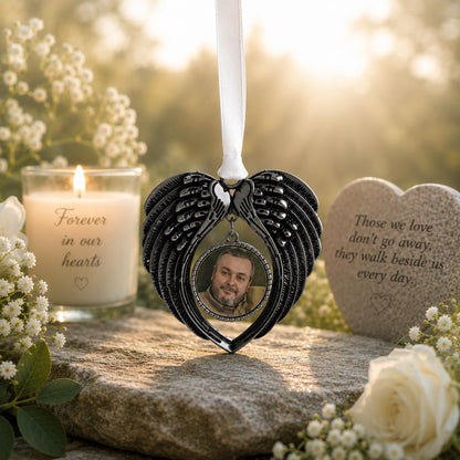 Angel Wings Memorial Keepsake Photo Charm