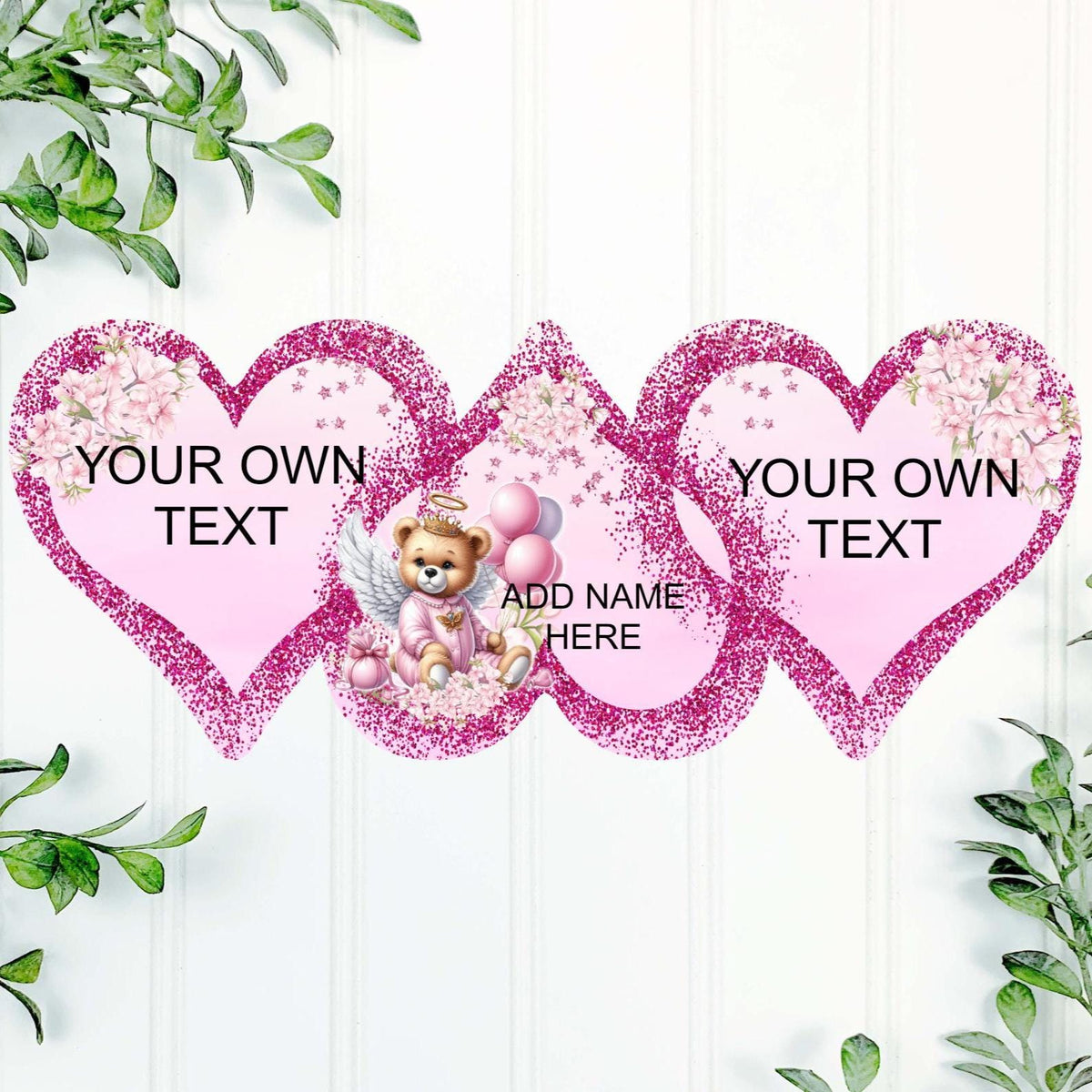 Infant remembrance heart plaque available in pink or blue