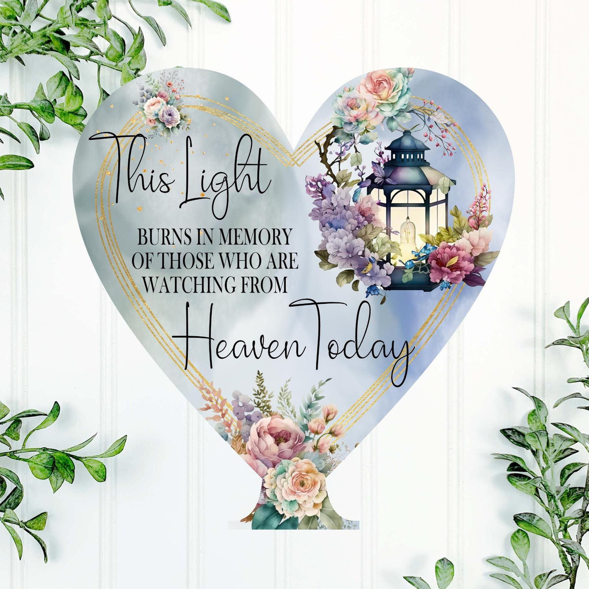 Lantern memorial tealight keepsake with remembrance poem
