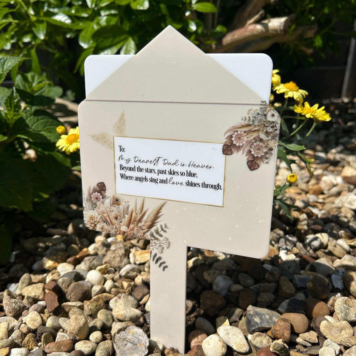 Letter to Dad in heaven personalised memorial plaque