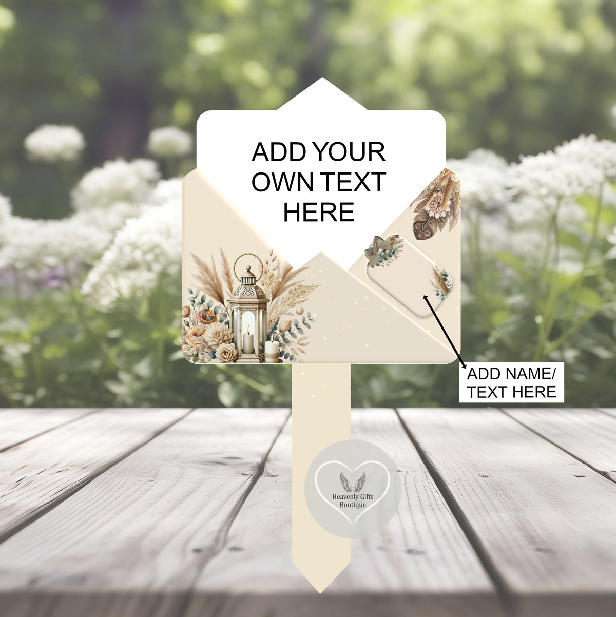 Letter to heaven memorial grave marker personalised with your own special wording
