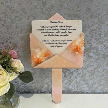 Personalised Letter to Heaven memorial marker colour options