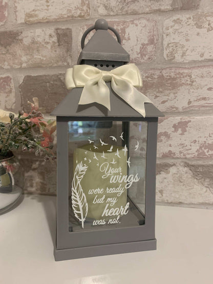 Memorial lantern remembrance gift with soft LED light