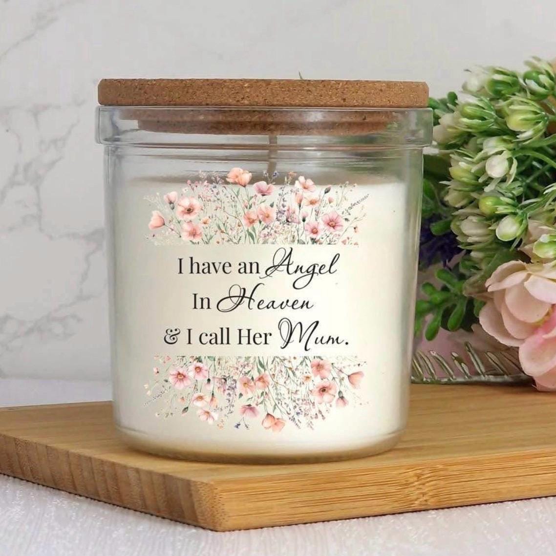 Remembrance candle with bamboo lid 