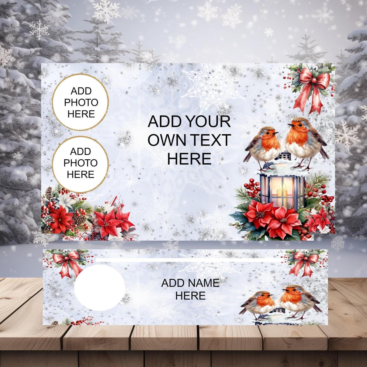 Missing You At Christmas personalised memorial tealight holder