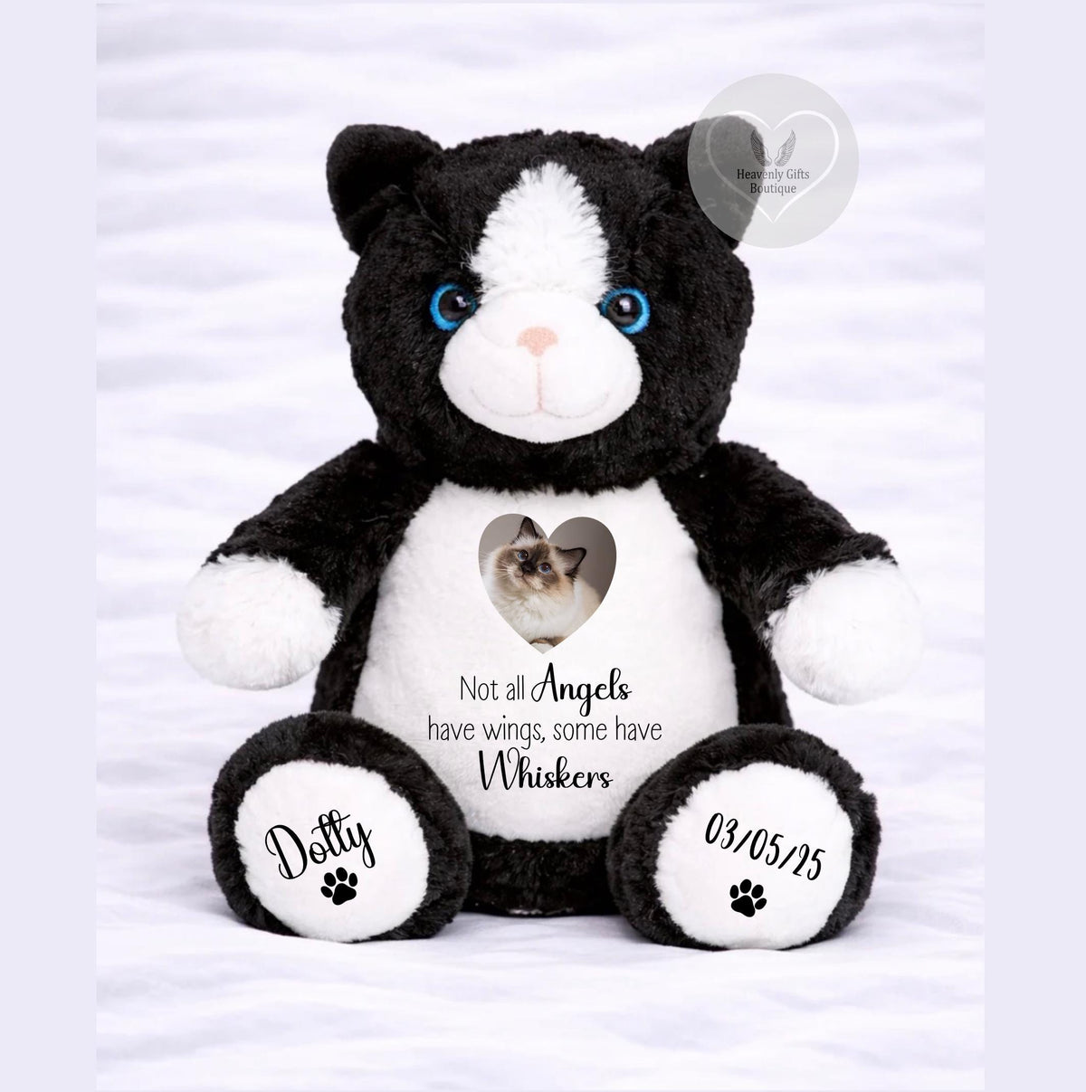 Not All Angels Have Wings cat memorial teddy keepsake