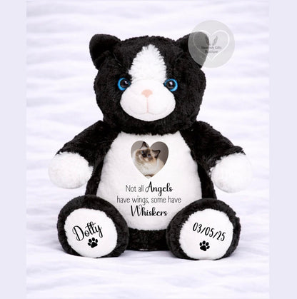 Not All Angels Have Wings cat memorial teddy keepsake