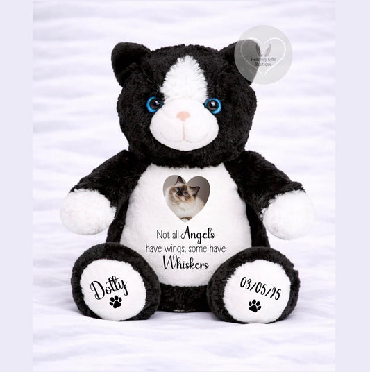 Not All Angels Have Wings cat memorial teddy keepsake